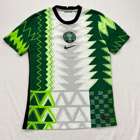 Nike Naija Nigerian Football Federation Soccer Jersey Green Black Medium - Picture 1 of 9